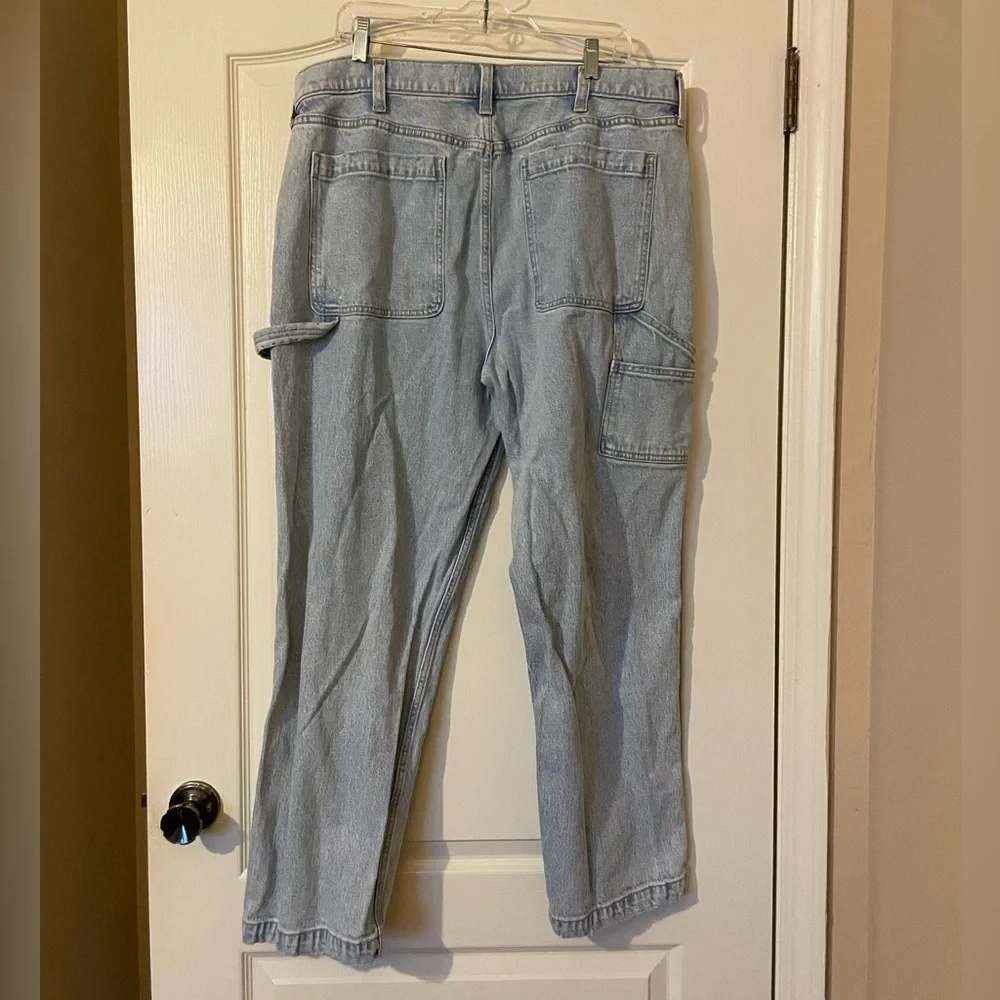 Abercrombie Fitch Carpenter Jeans Men’s 38x32 Light Wash Loose Baggy Vintage
